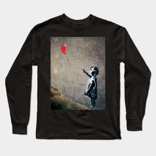 Banksy's Girl with a Red Balloon II Long Sleeve T-Shirt